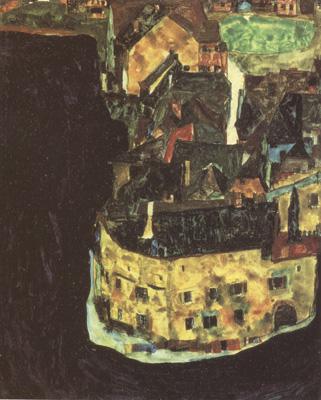 Egon Schiele City on the Blue River II (mk12) France oil painting art